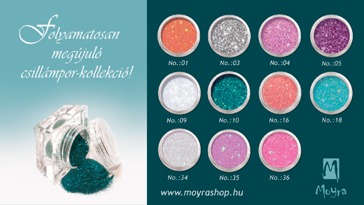Folyamatosan megújuló csillámpor-kollekció!