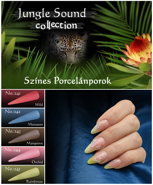 Színes porcelánporok - Jungle Sound Kollekció!