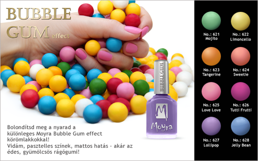 Moyra Bubble Gum effect körömlakkok!