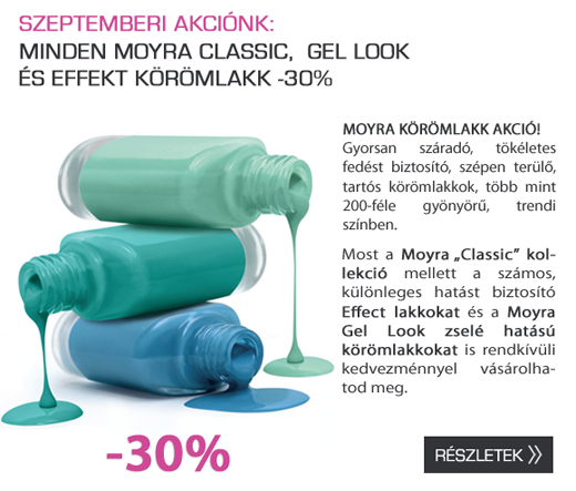 Szeptemberi akció: Moyra Körömlakkok -30%!