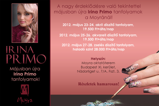IRINA PRIMO MÁJUSBAN ISMÉT BUDAPESTEN!